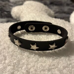Star Studded Leather Bracelet